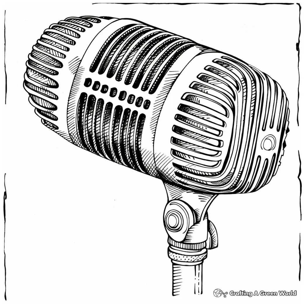 Microphone coloring pages free & printable!