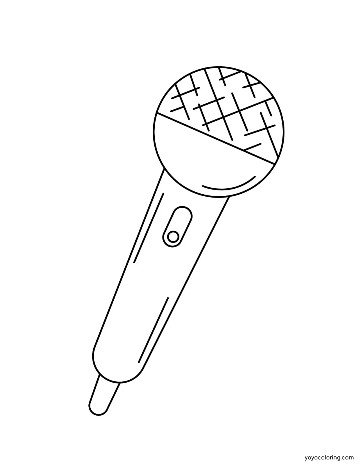 Microphone coloring pages ᗎ printable painting template