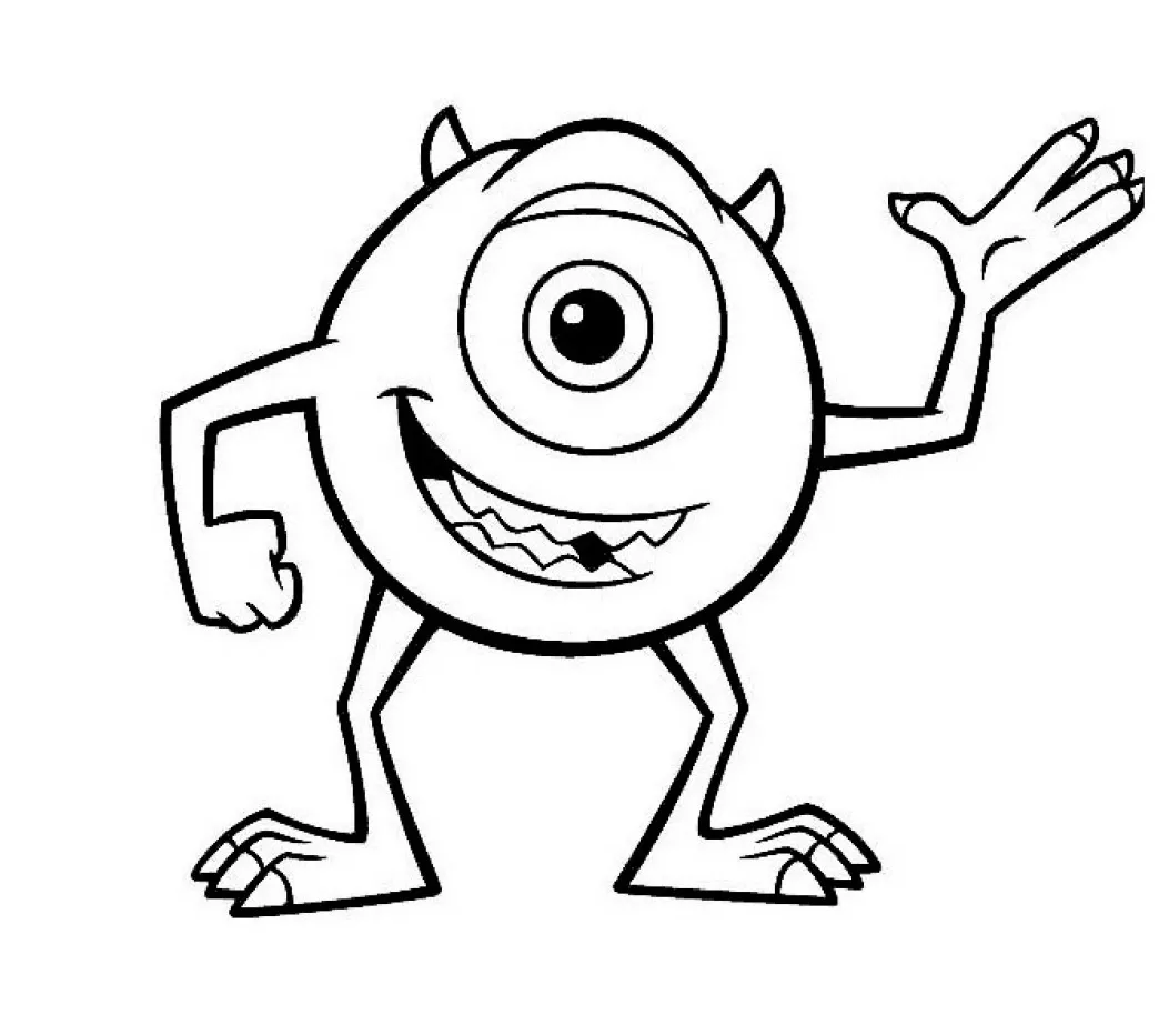 Mike Wazowski Coloring Page at GetColorings.com | Free printable