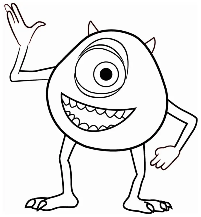 Mike Wazowski Coloring Pages - Coloring Home