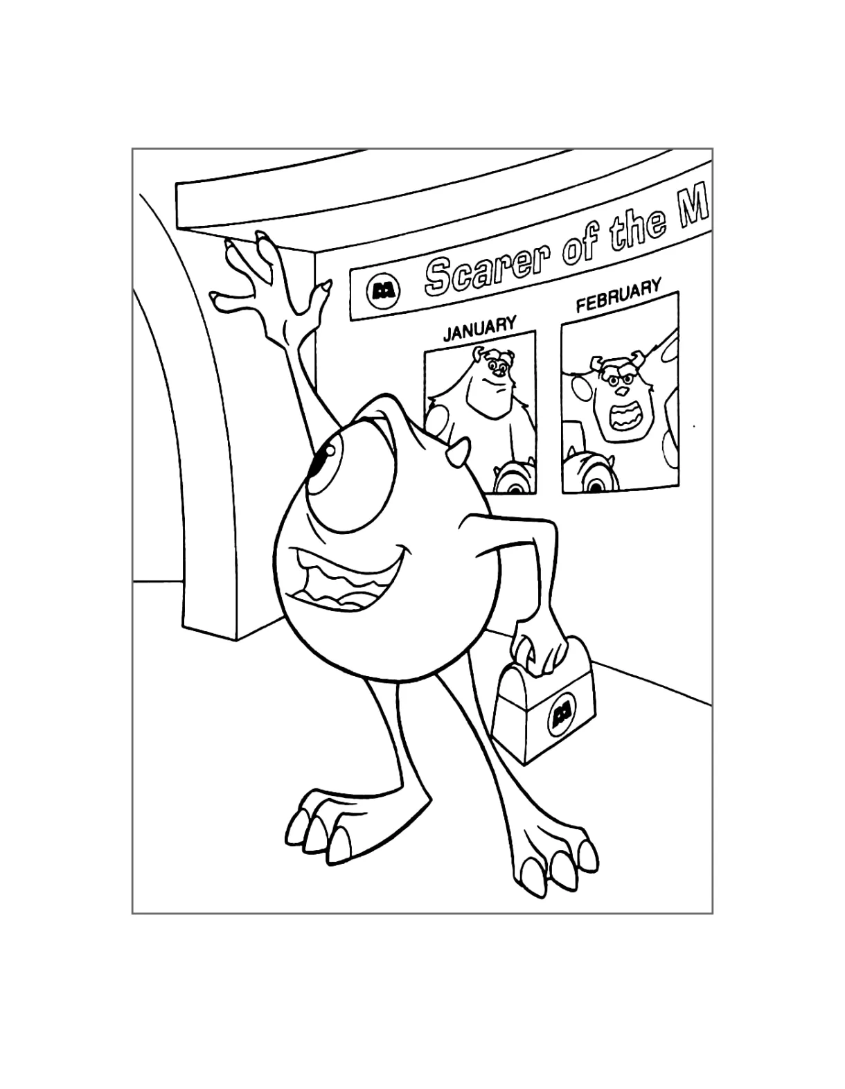Coloring Pages Of Mike Wazowski [2025]