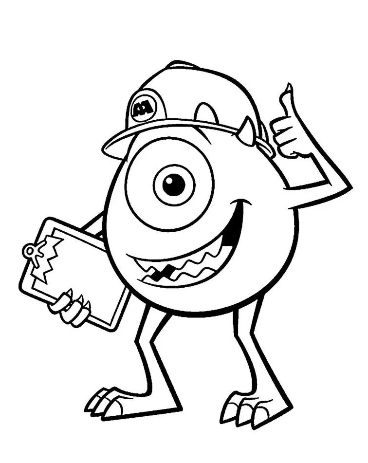Mike Wazowski Coloring Pages - Coloring Home