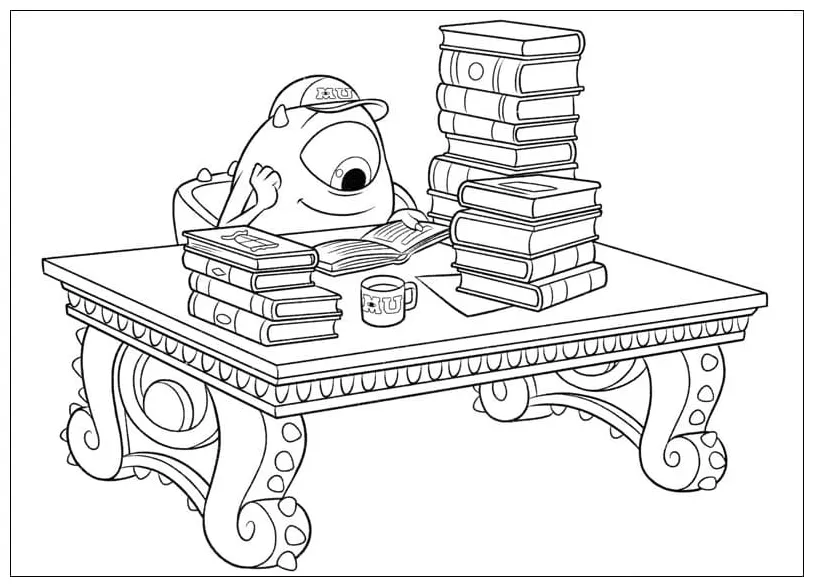 Mike Wazowski Studying