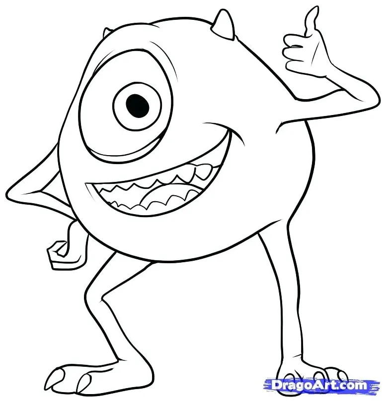 Mike wazowski coloring page at getcolorings free printable