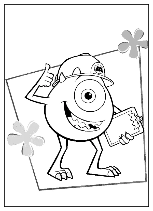 Coloring page mike wazowski