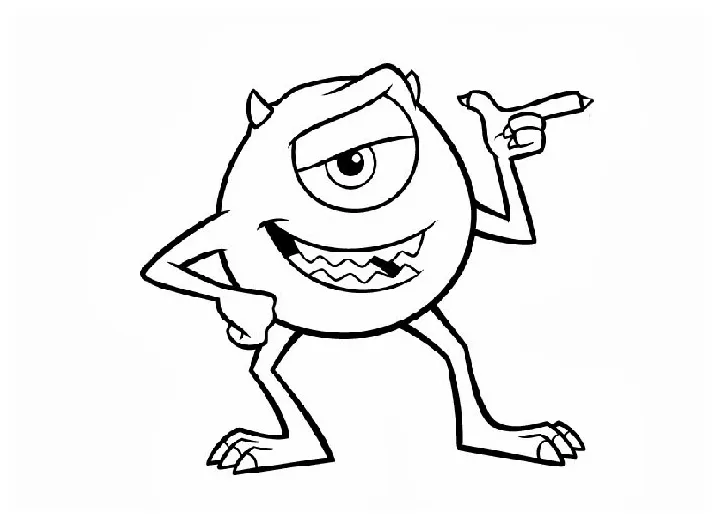 Mike wazowski coloring page at getcolorings free printable