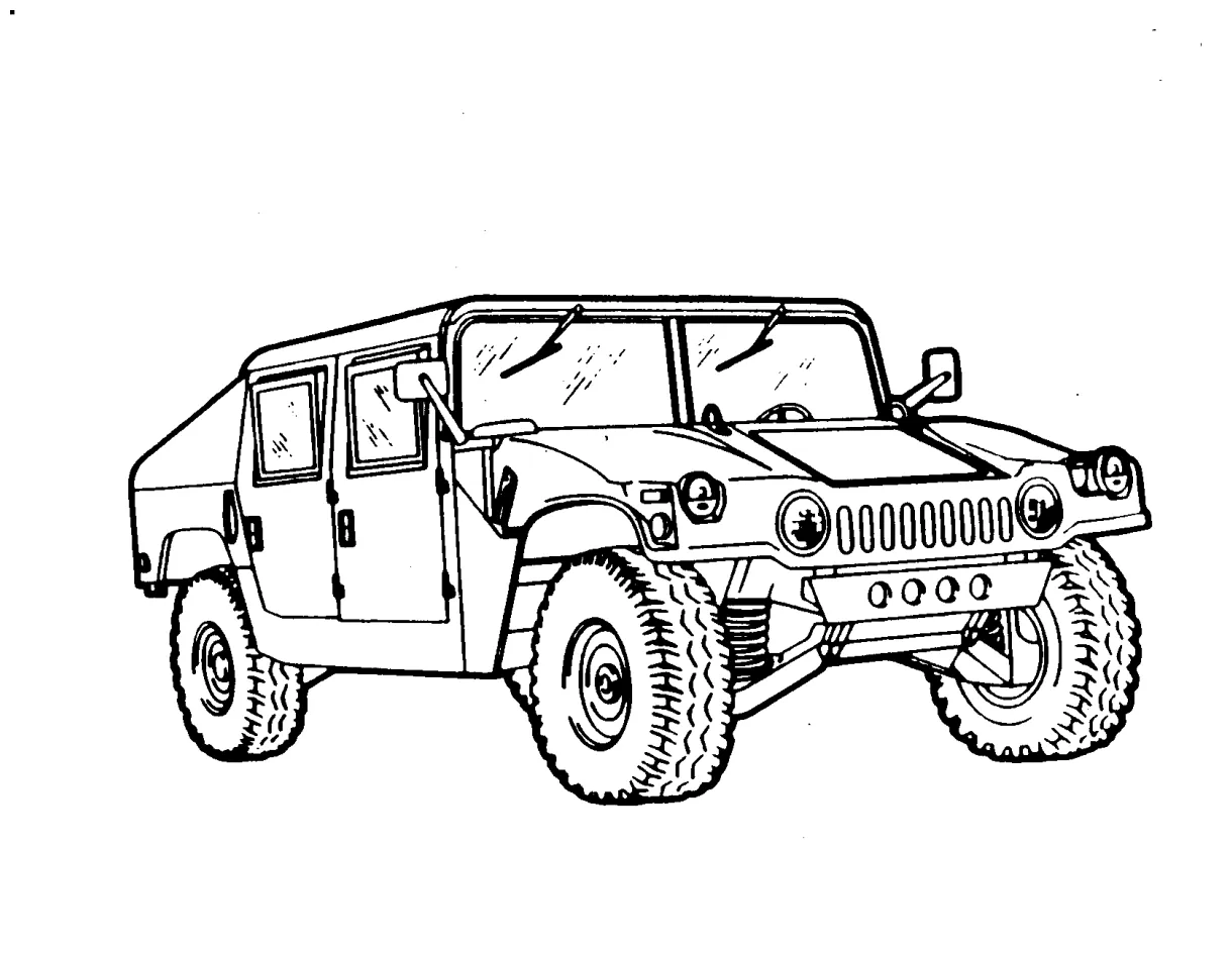 Army vehicle coloring coloring pages