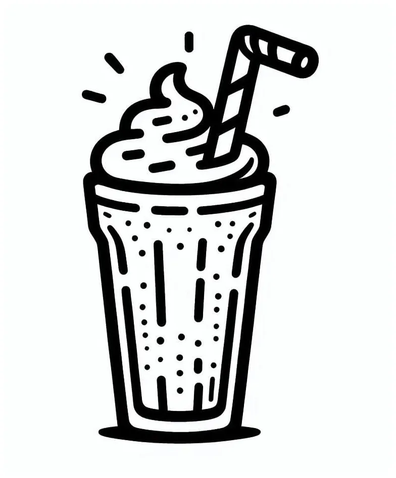 Milkshake printable coloring page download, print or color online for