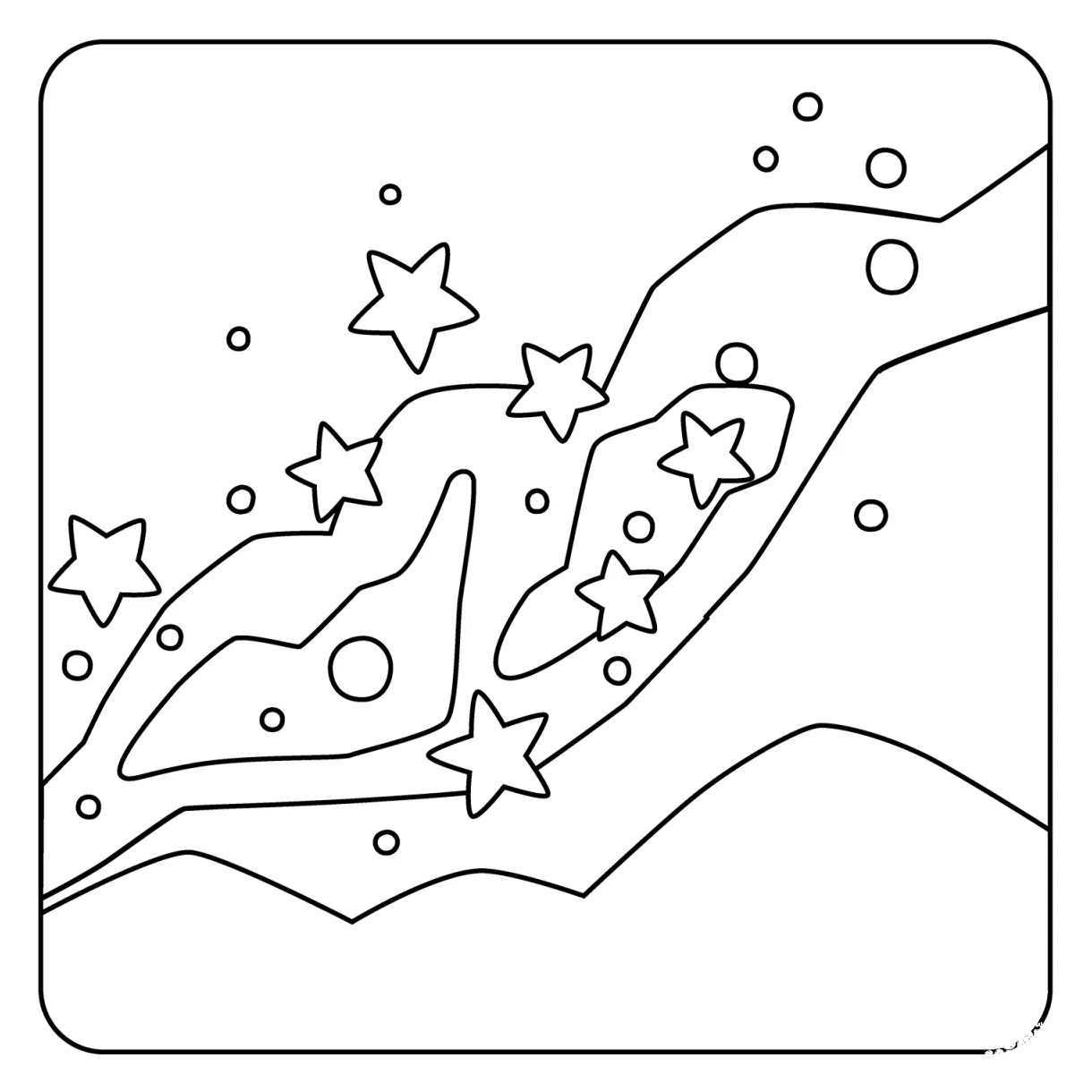 Milky way emoji coloring page colouringpages