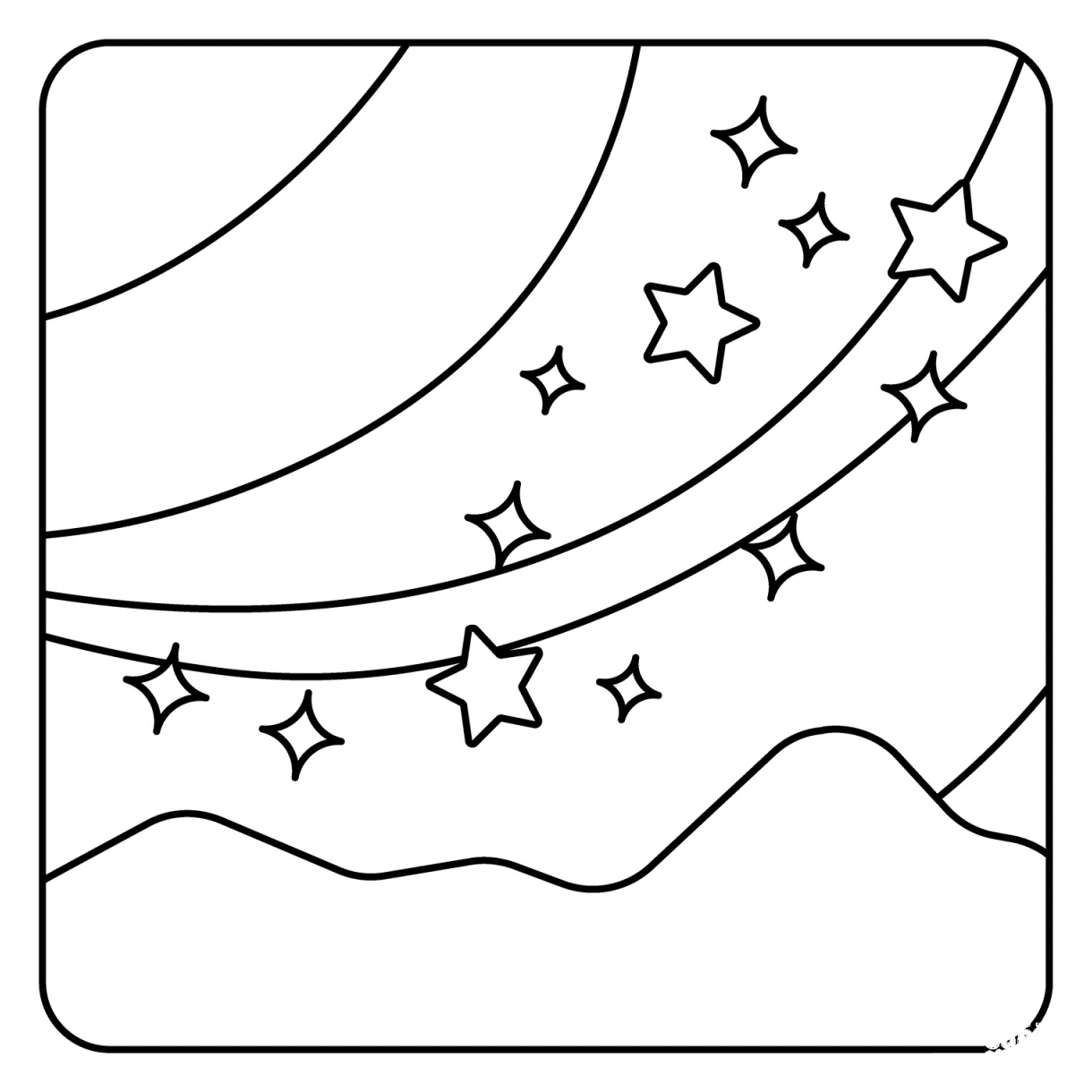 Milky way emoji coloring page colouringpages