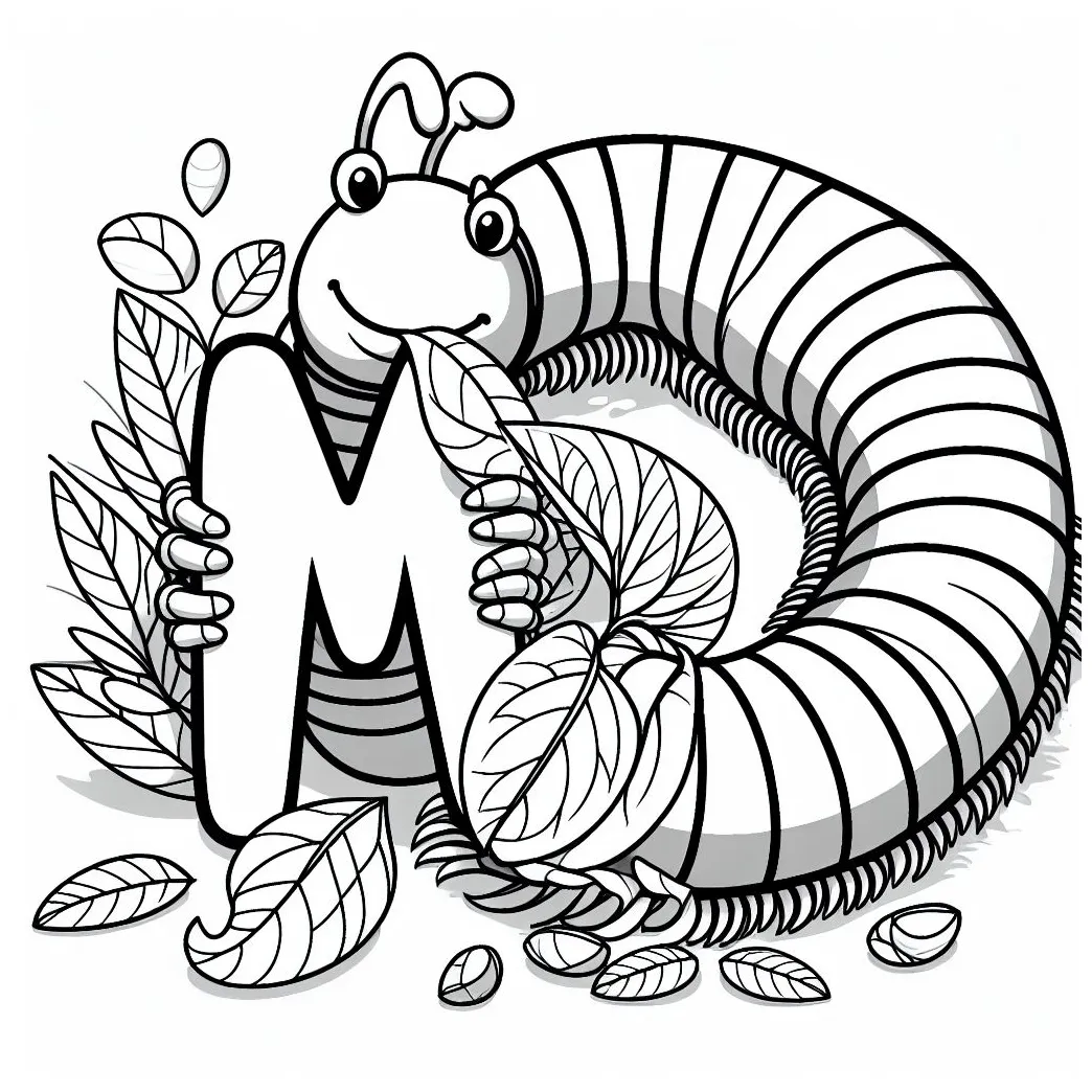 Millipede Coloring Pages