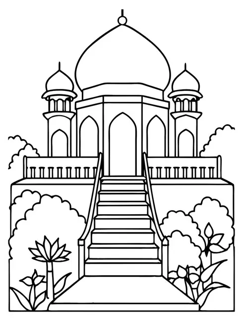 Minaret coloring pictures freepik