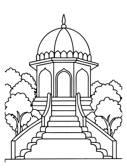Minaret coloring pictures freepik