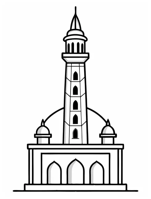 Coloring book minaret s on freepik