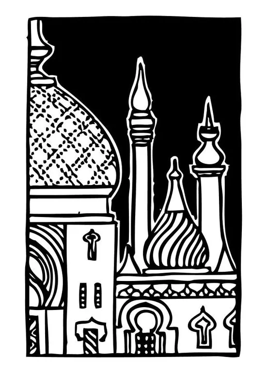 Coloring page minaret free printables img 10561