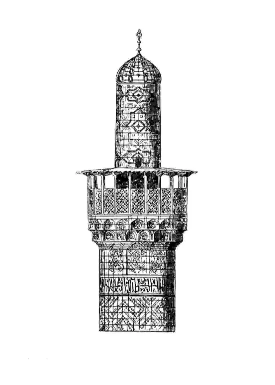 Coloring page prayer tower- minaret free printables img 11272
