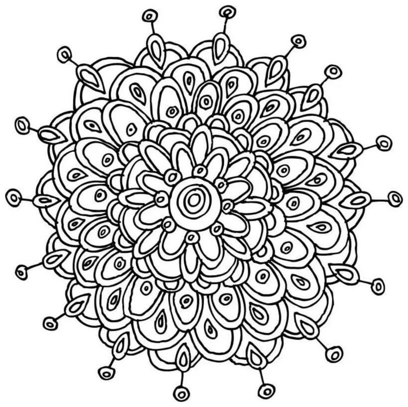 Mindfulness coloring page