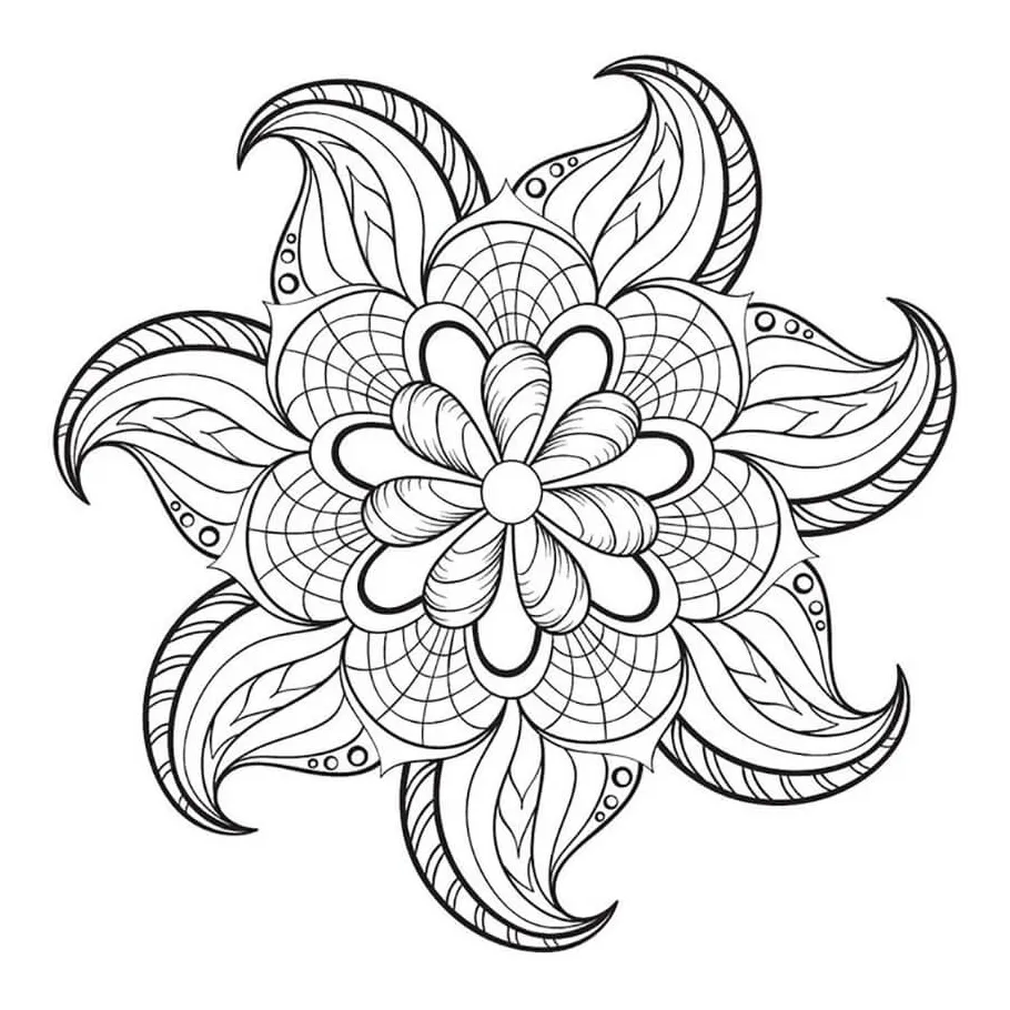 Mindfulness coloring page
