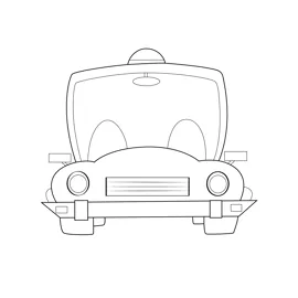 Minibus painted lime coloring page for kids free cars printable