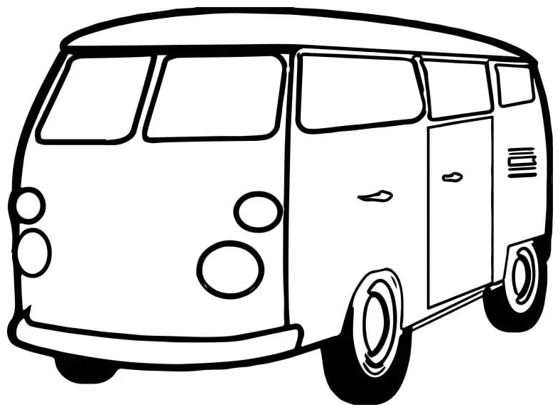 Van Minibus Coloring Page - Wecoloringpage.com