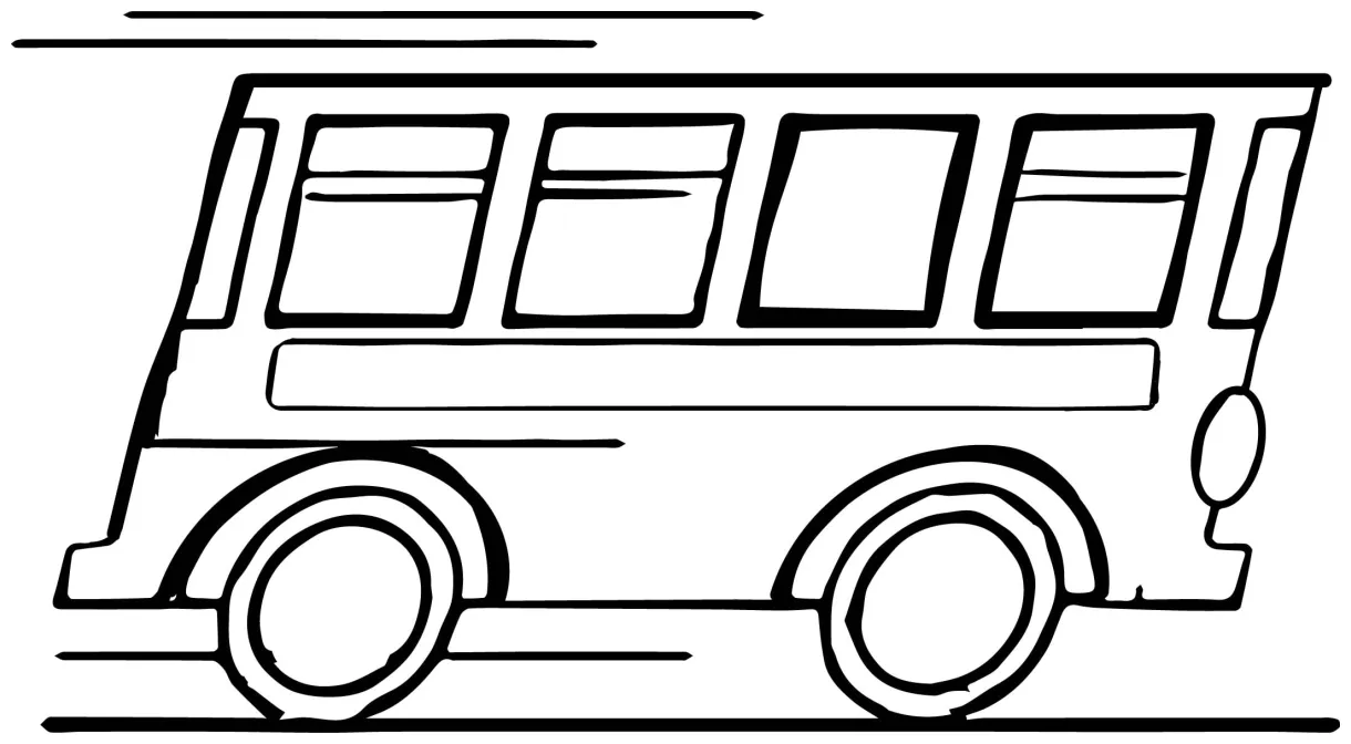 Speed Going Minibus Coloring Page | Wecoloringpage.com
