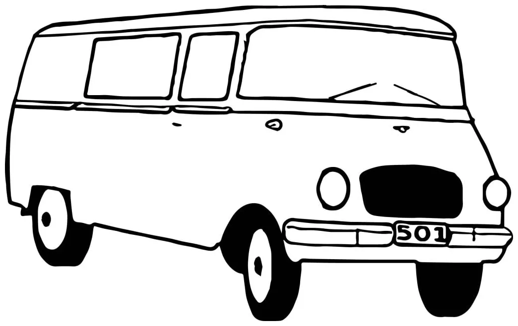 Basic Minibus Coloring Page - Wecoloringpage.com
