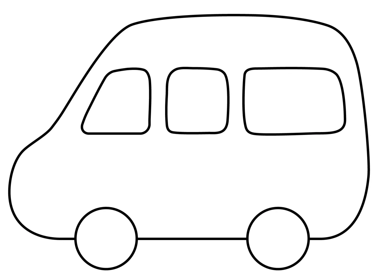 Minibus emoji coloring page colouringpages