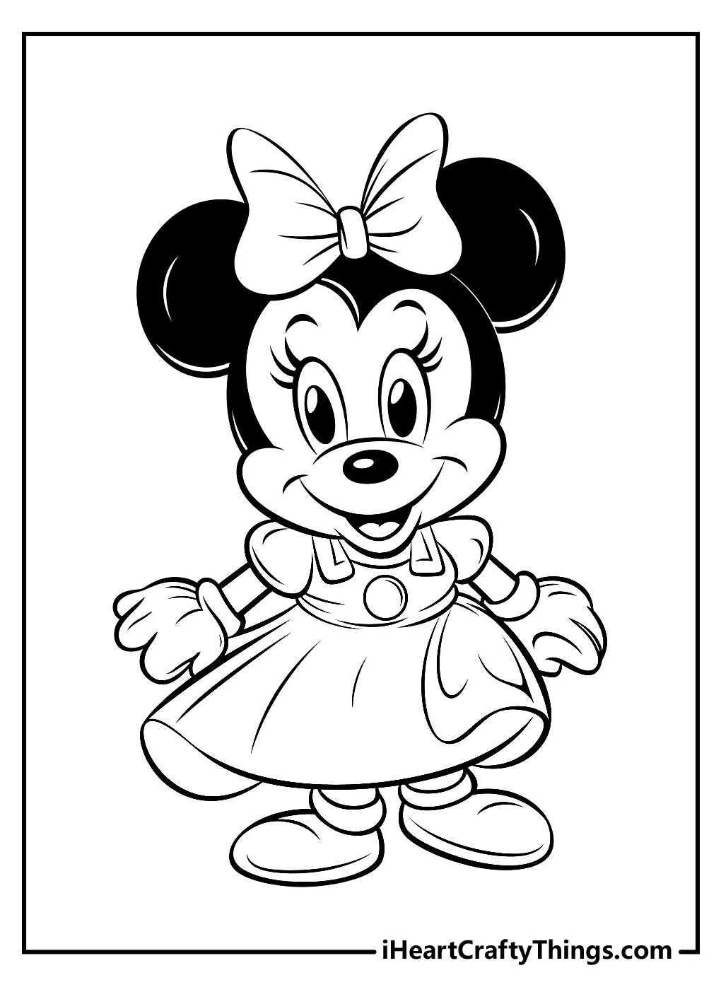 Fun and Free Printable Coloring Pages of Minnie Mouse