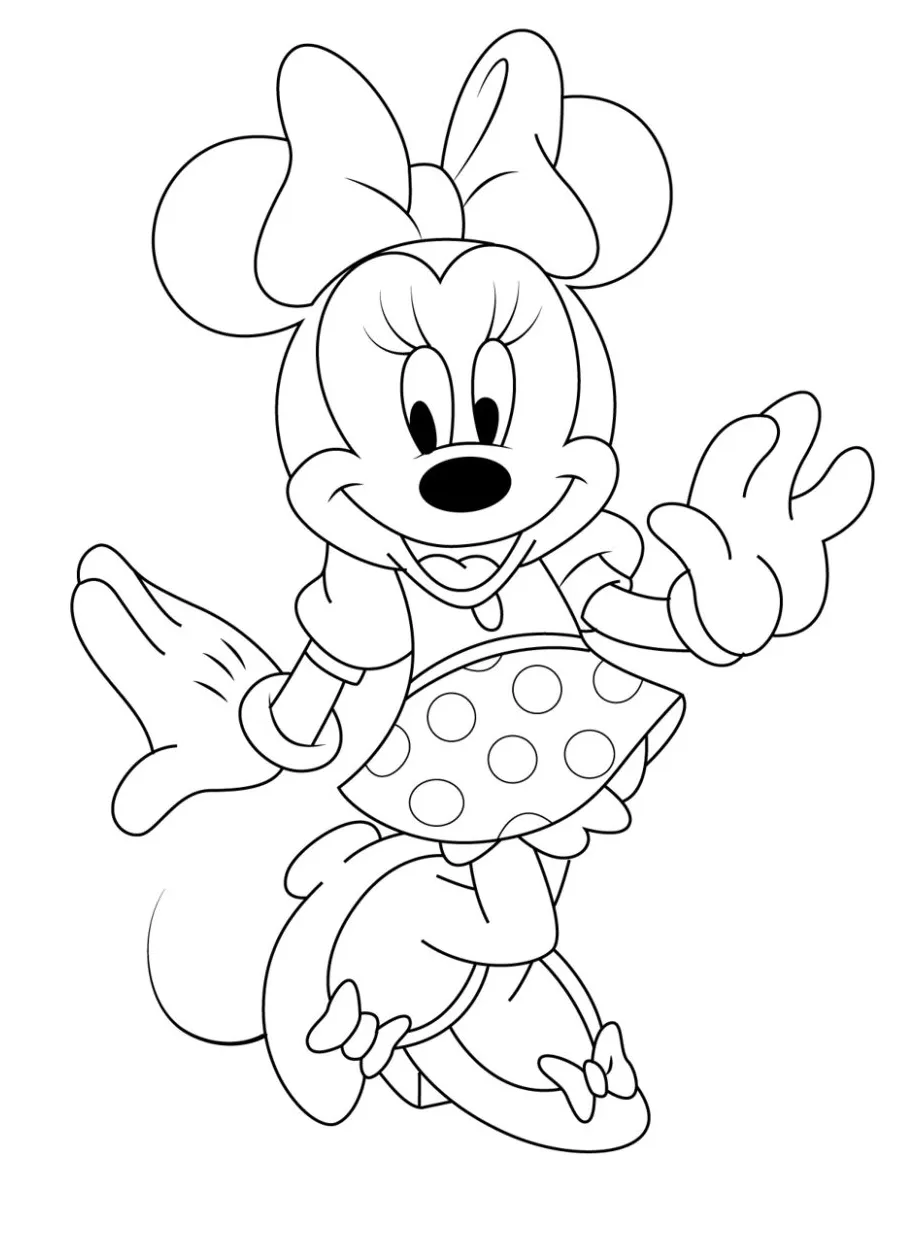 Minnie Mouse Coloring Page & coloring book.