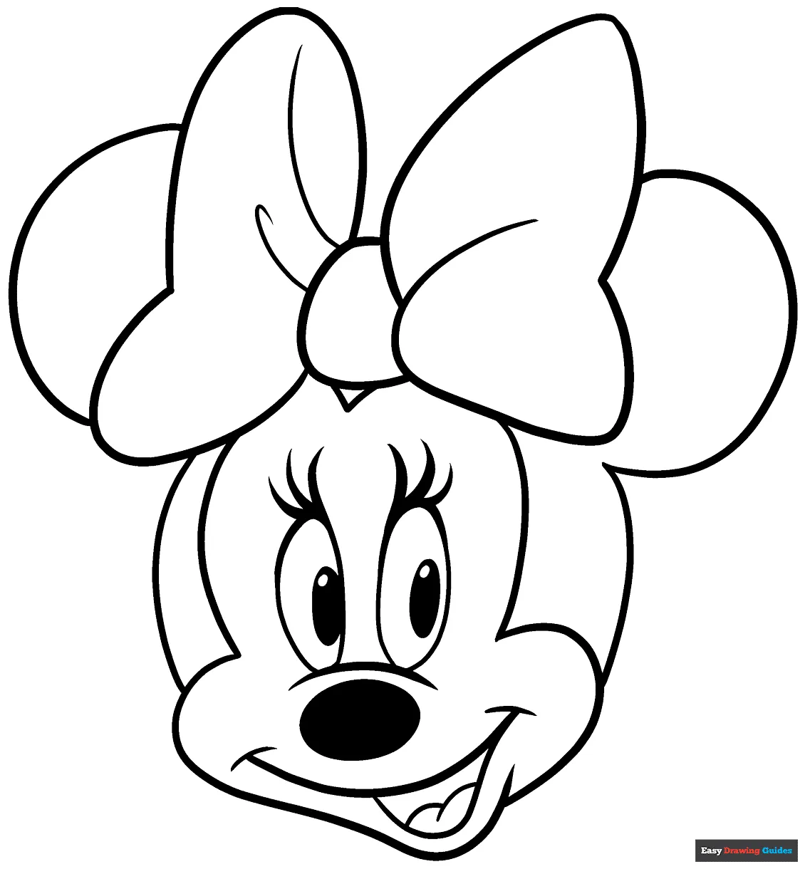 Minnie Mouse Coloring Page | Easy Drawing Guides
