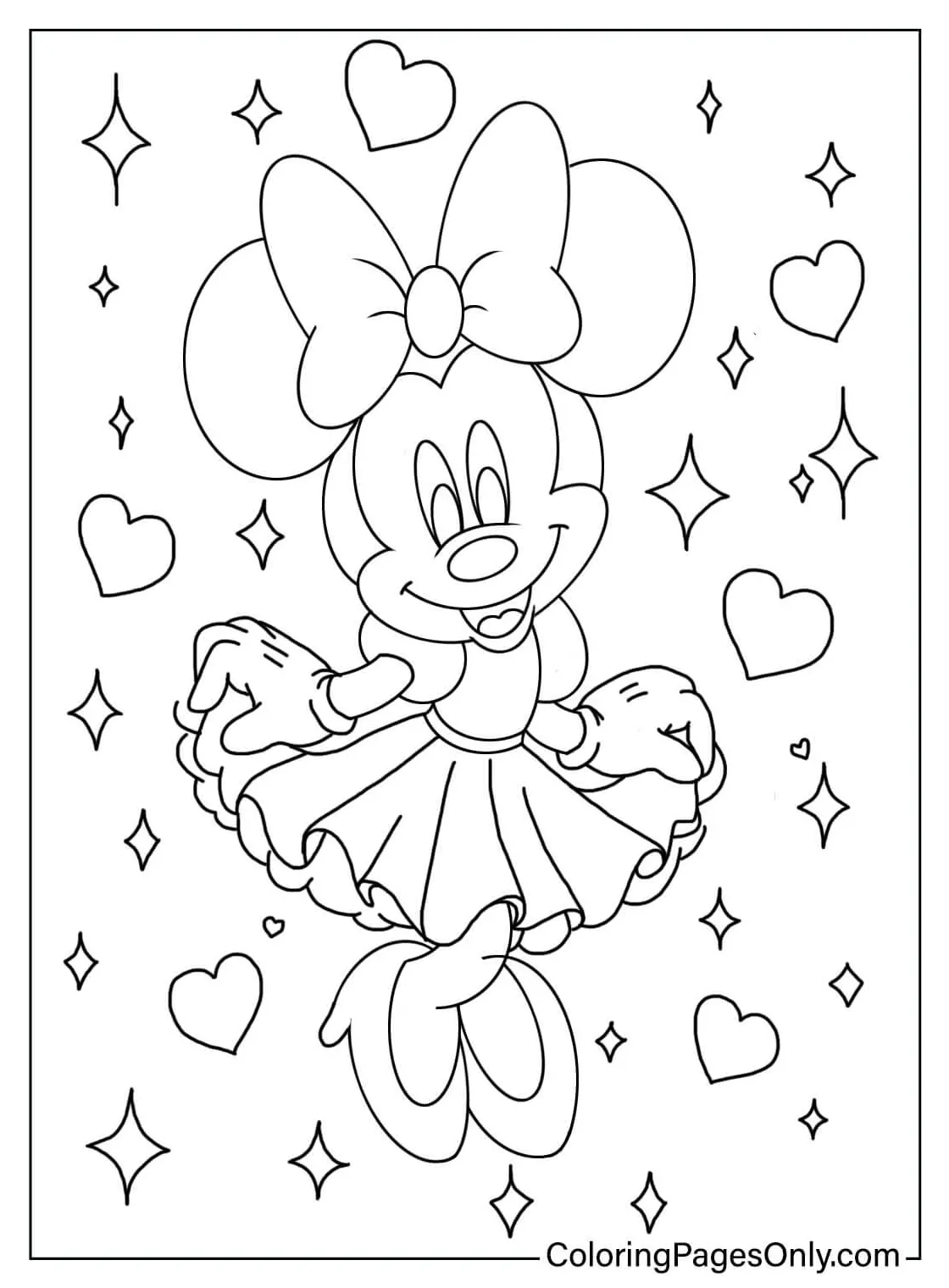 Free Printable Minnie Mouse Coloring Pages PDF