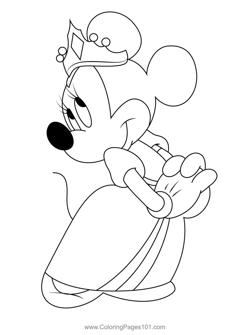 Minnie Mouse Coloring Page for Kids - Free Minnie Mouse Printable