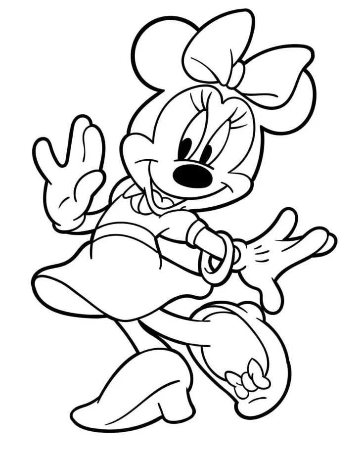 Minnie Mouse Great coloring page - Download, Print or Color Online for Free