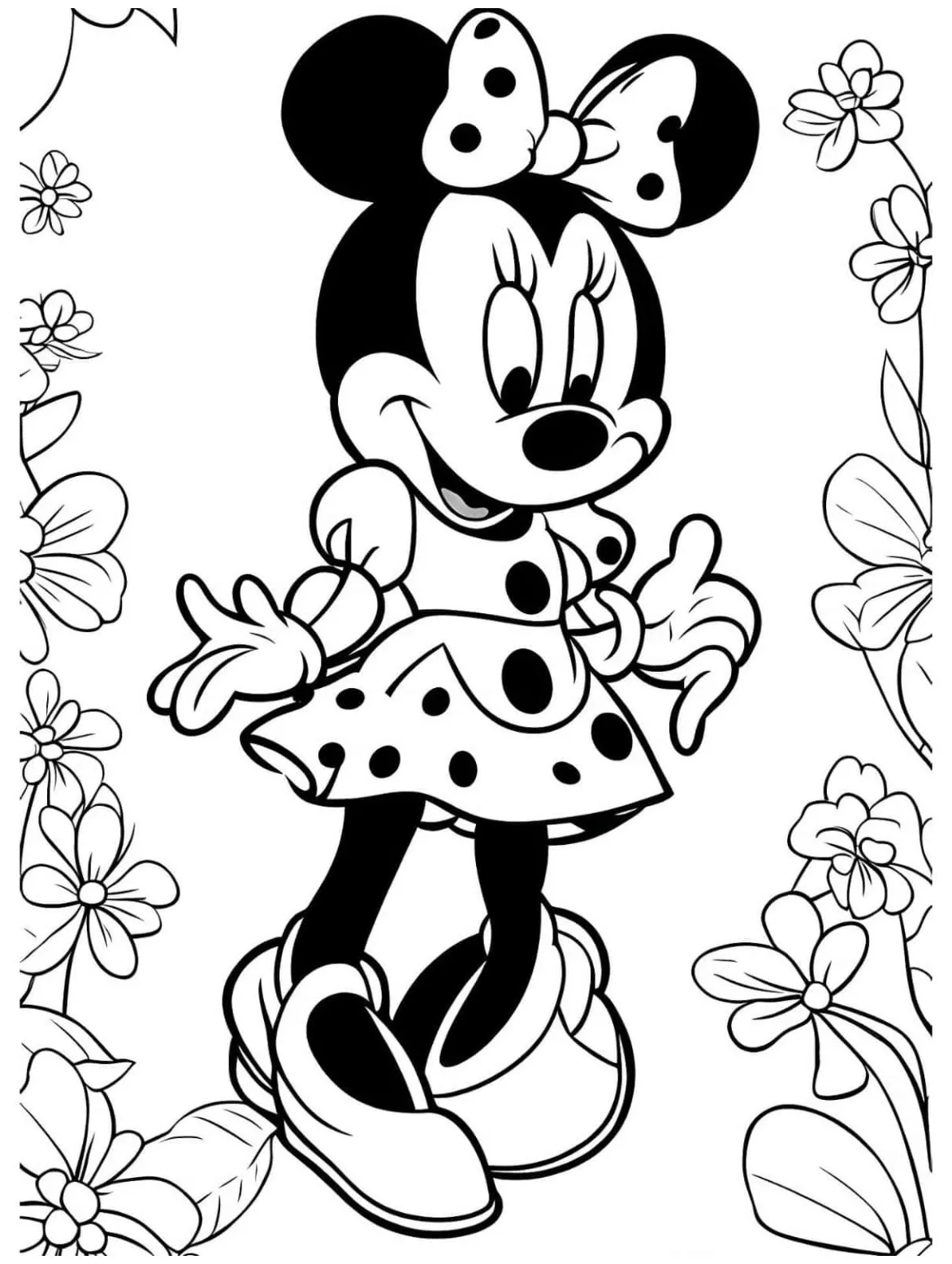 30+ Adorable Minnie Mouse Coloring Pages 🎨🐭 - Coloringpagesforkids.net