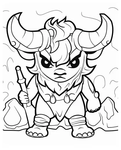 Greek Mythology Coloring Pages - Minotaurs