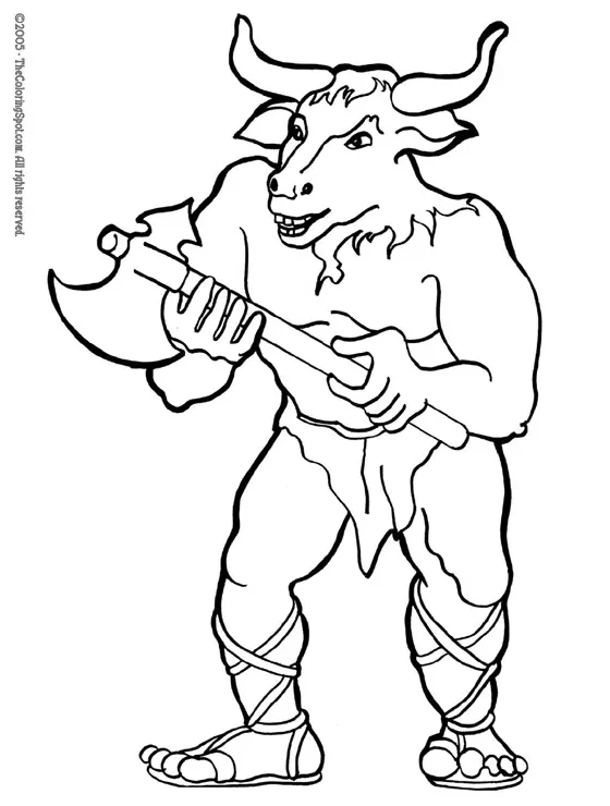 Minotaur Coloring Page at GetColorings.com | Free printable colorings