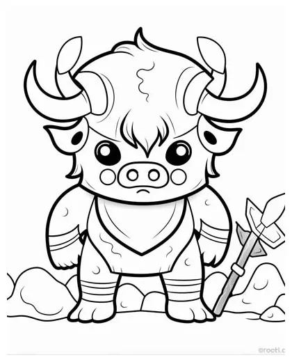 Greek Mythology Coloring Pages - Minotaurs