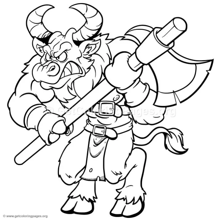 Minotaur Coloring Page at GetColorings.com | Free printable colorings