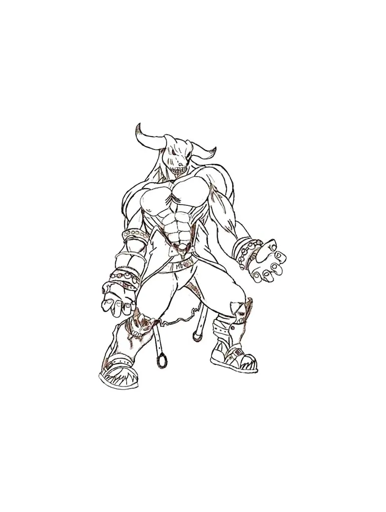Minotaur coloring pages