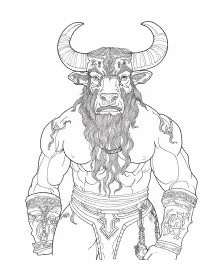 Greek mythology coloring pages minotaurs