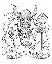 Greek mythology coloring pages minotaurs