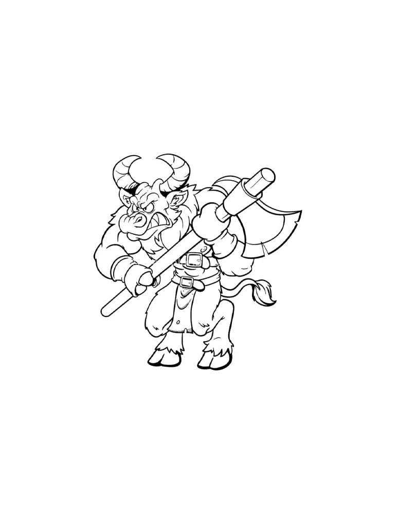 Minotaur coloring pages