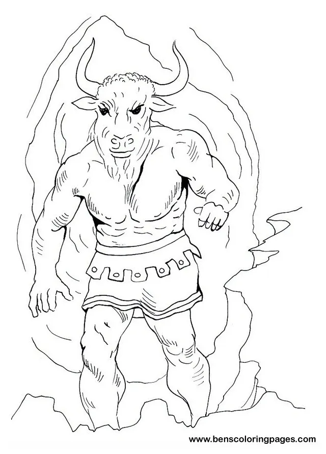 Minotaur coloring page at getcolorings free printable colorings