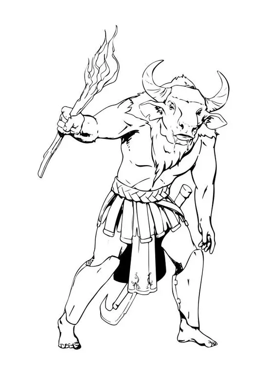 Coloring page minotaur free printables img 30635