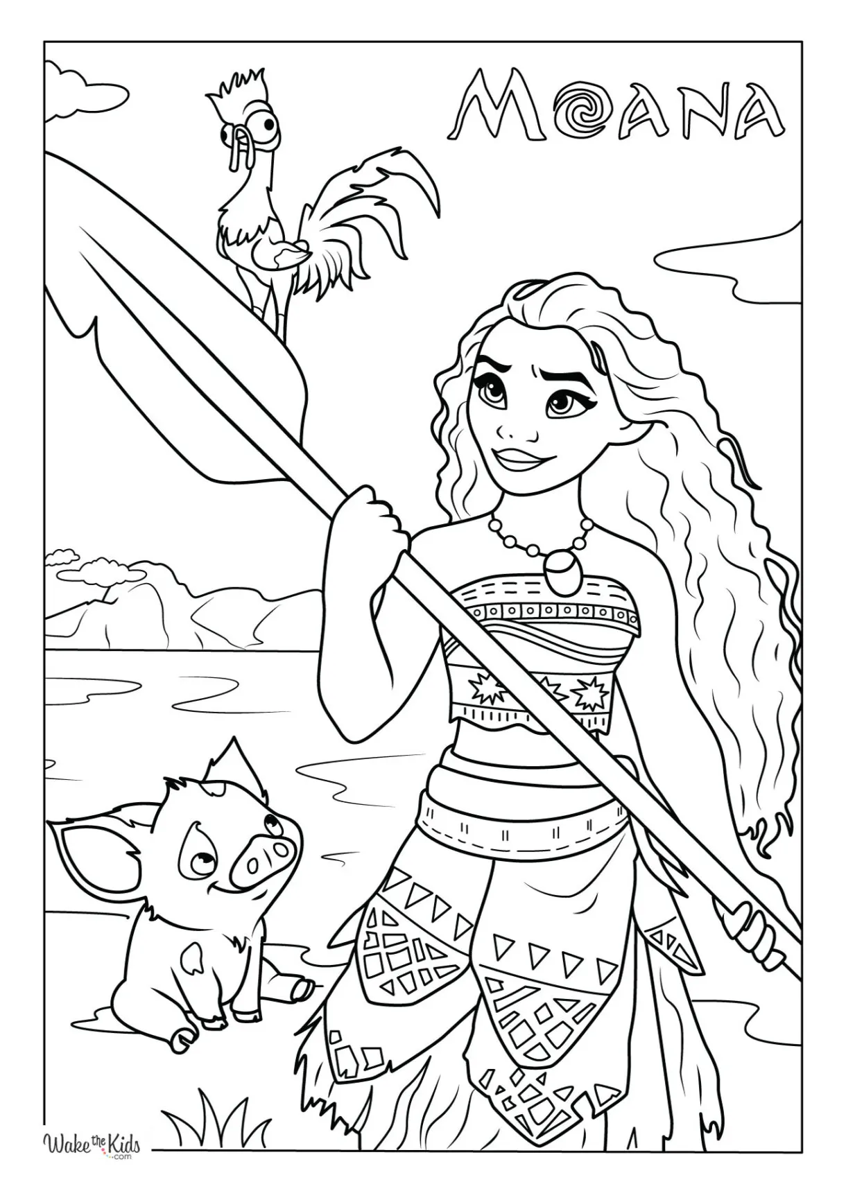 Moana coloring pages free printable pdfs wakethekids