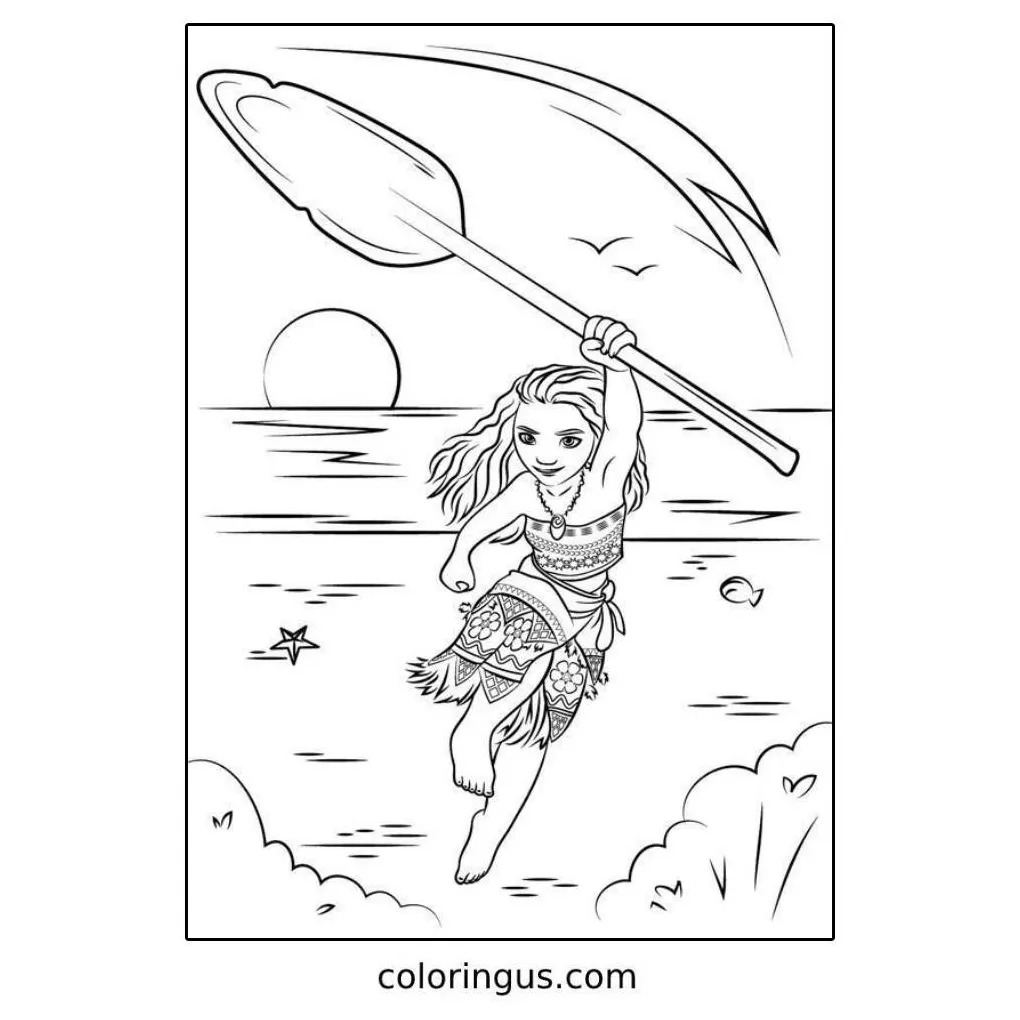 Moana coloring pages free printable pdf printable coloring page