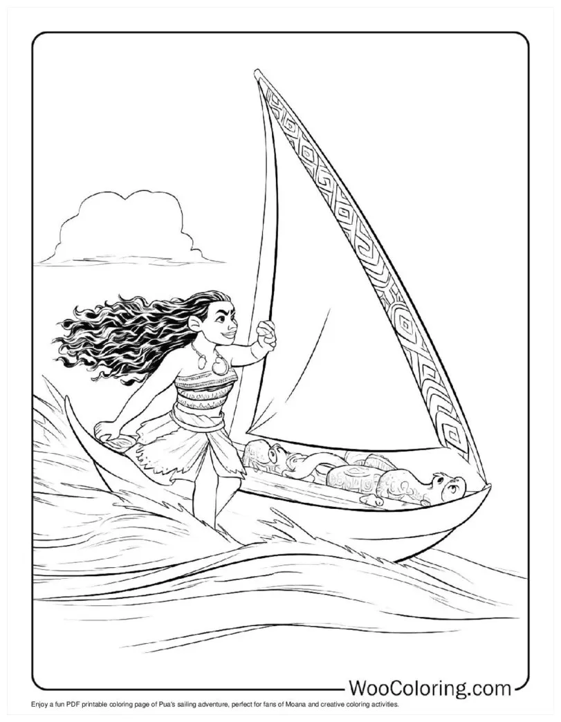 S 19 moana coloring pages free & printable