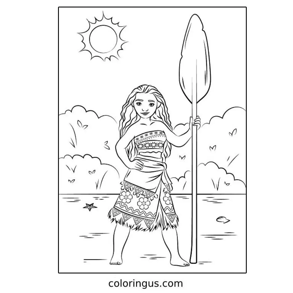 Moana coloring pages free printable pdf