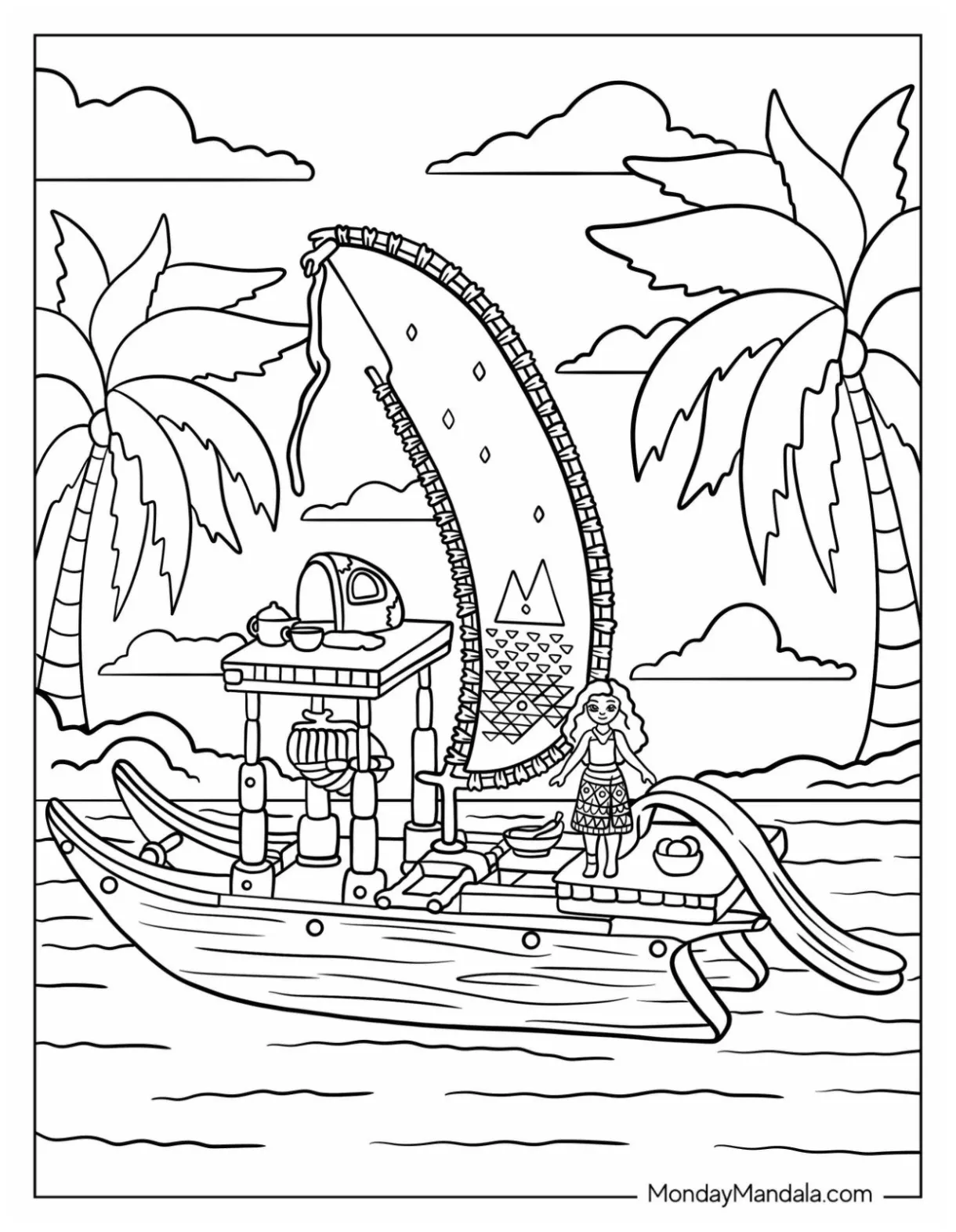 S 19 moana coloring pages free & printable