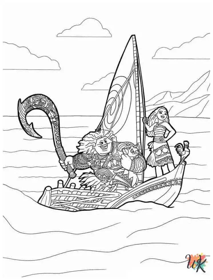 63 moana coloring pages for kids printable disney magic